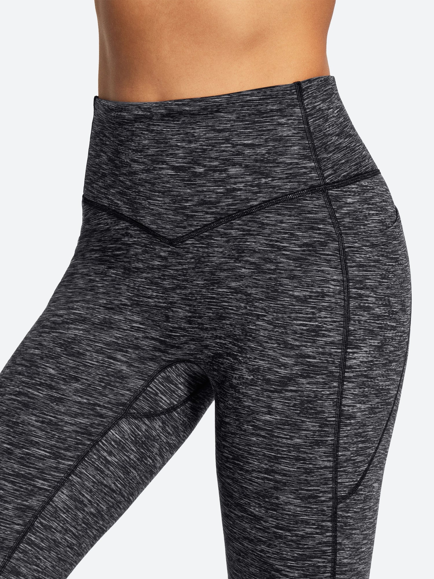 IUGA HeatLab® Sandwich Waistband No Front Seam Fleece Lined Bootcut Yoga Pants With Pockets - IUGA