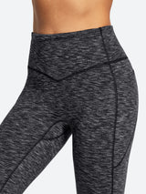 IUGA HeatLab® Sandwich Waistband No Front Seam Fleece Lined Bootcut Yoga Pants With Pockets - IUGA