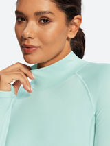 IUGA Turtleneck Long Sleeve Fleece Lined Thermal Shirts With Pockets | Affordable Yoga Leggings & Activewear by IUGA