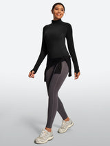 IUGA Turtleneck Long Sleeve Fleece Lined Thermal Shirts With Pockets | Affordable Yoga Leggings & Activewear by IUGA