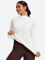 IUGA Turtleneck Long Sleeve Fleece Lined Thermal Shirts With Pockets | Affordable Yoga Leggings & Activewear by IUGA