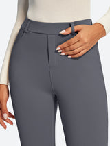 IUGA HeatLab® Fleece Lined Pull On High Waisted Dress Pants With Pockets | Affordable Yoga Leggings & Activewear by IUGA