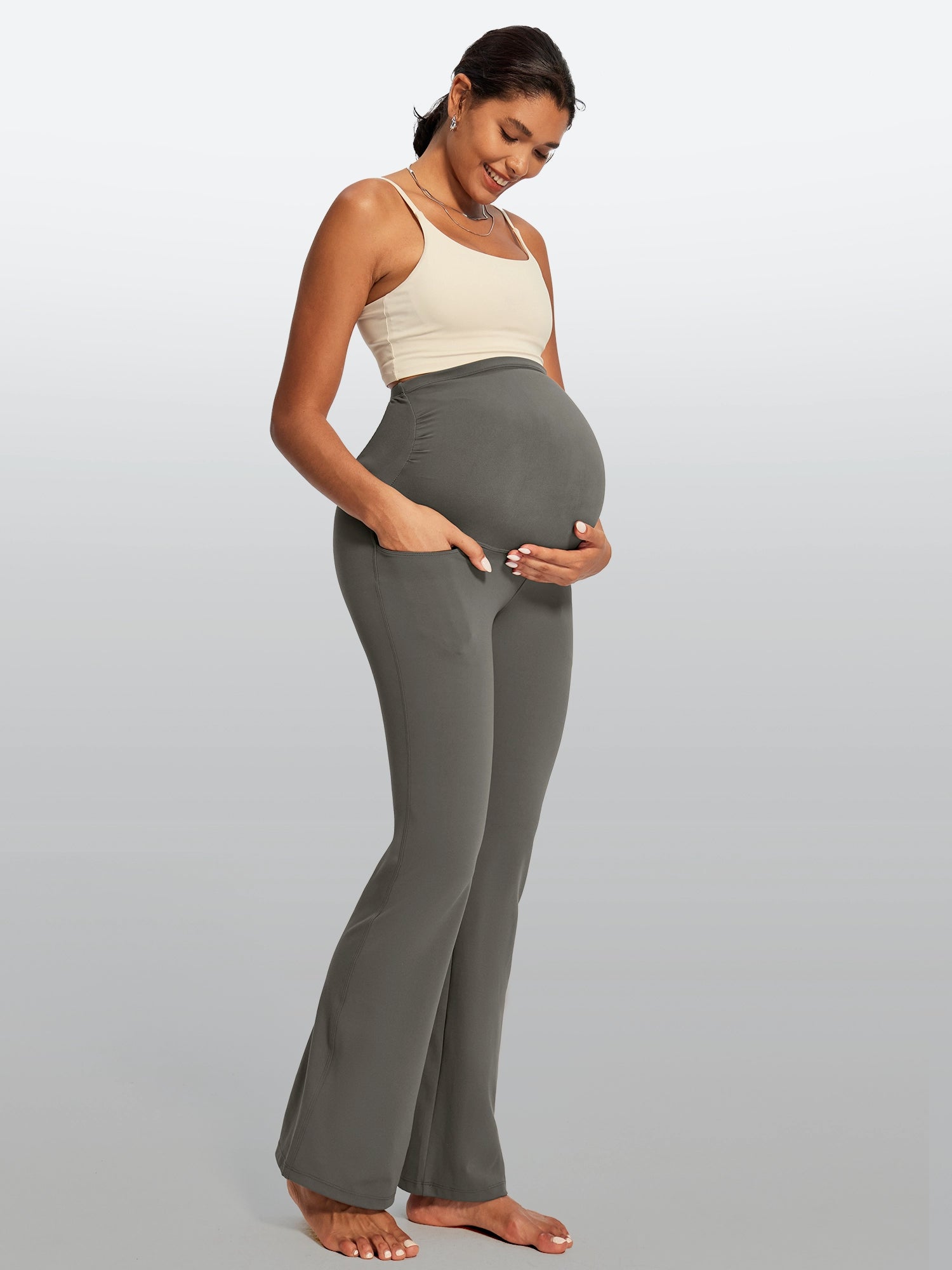 IUGA Maternity Leggings With Pockets Over The Belly | Affordable Yoga Leggings & Activewear by IUGA