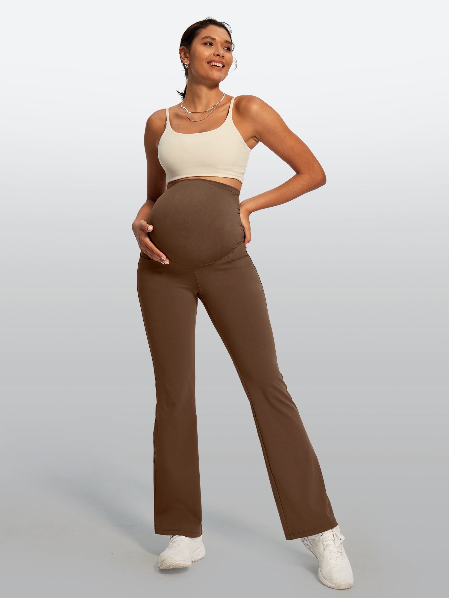 IUGA Maternity Leggings With Pockets Over The Belly | Affordable Yoga Leggings & Activewear by IUGA