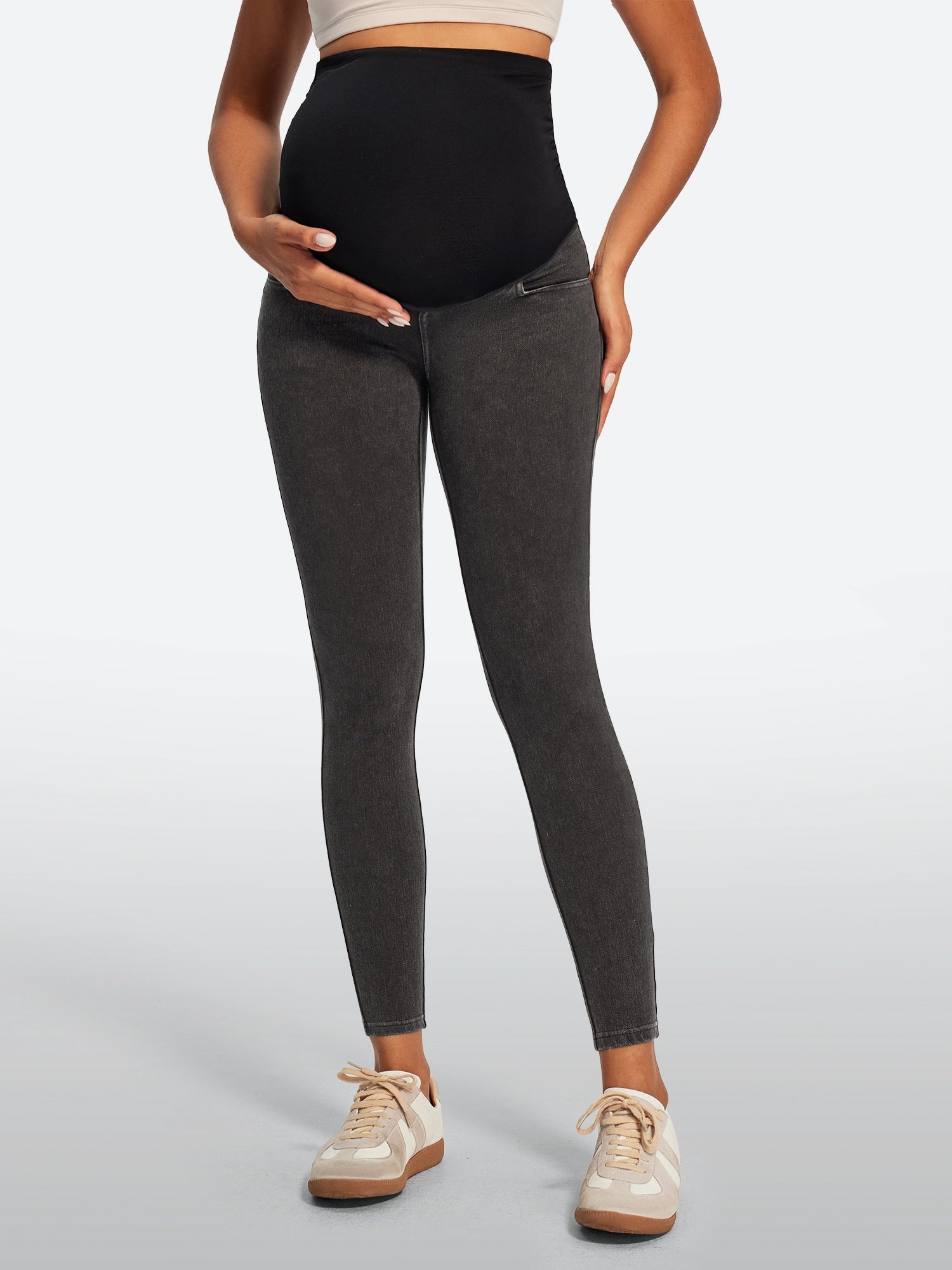 IUGA Over Belly Comfy Stretch Maternity Jeans | Affordable Yoga Leggings & Activewear by IUGA