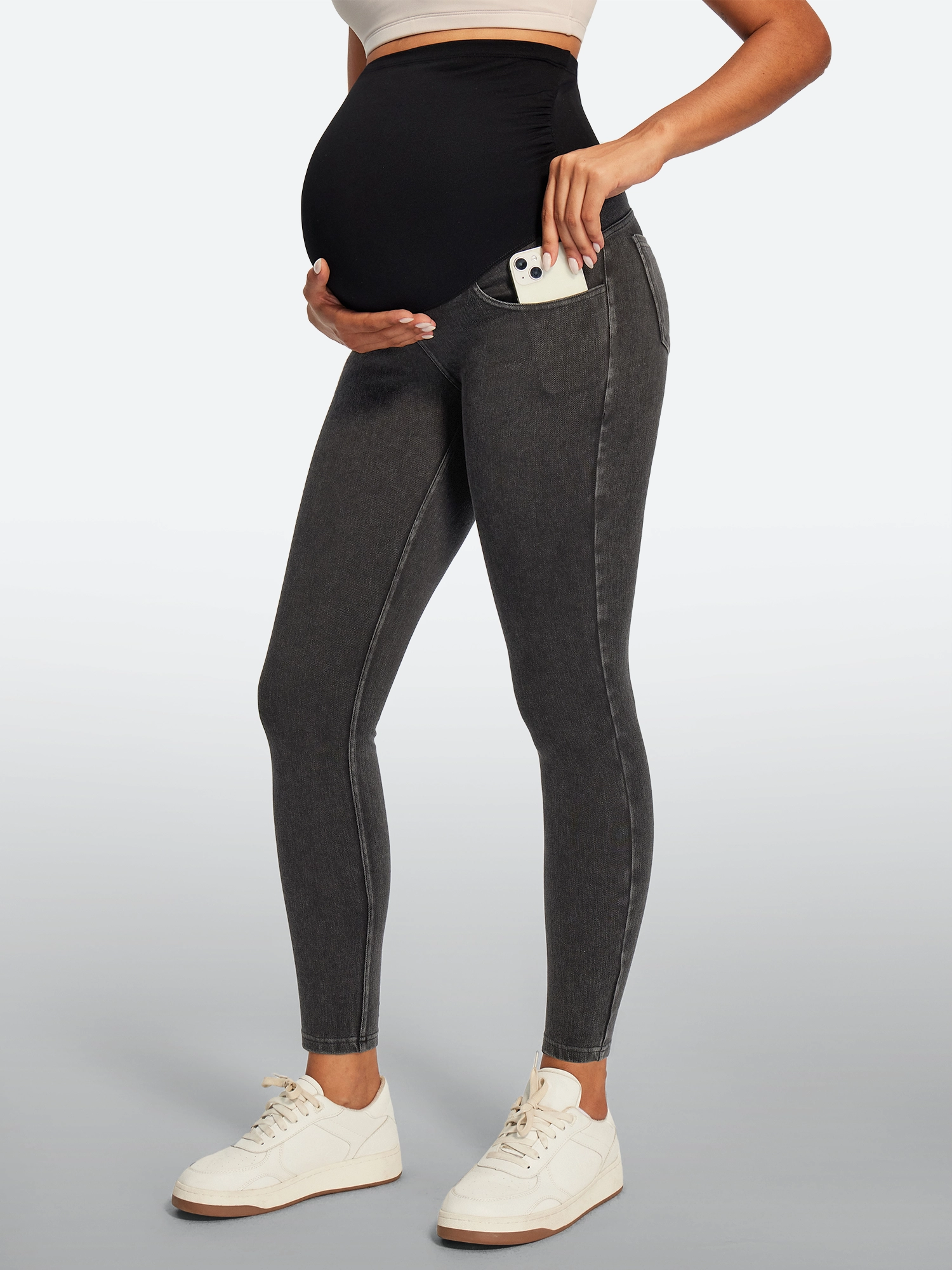 IUGA Over Belly Comfy Stretch Maternity Jeans | Affordable Yoga Leggings & Activewear by IUGA