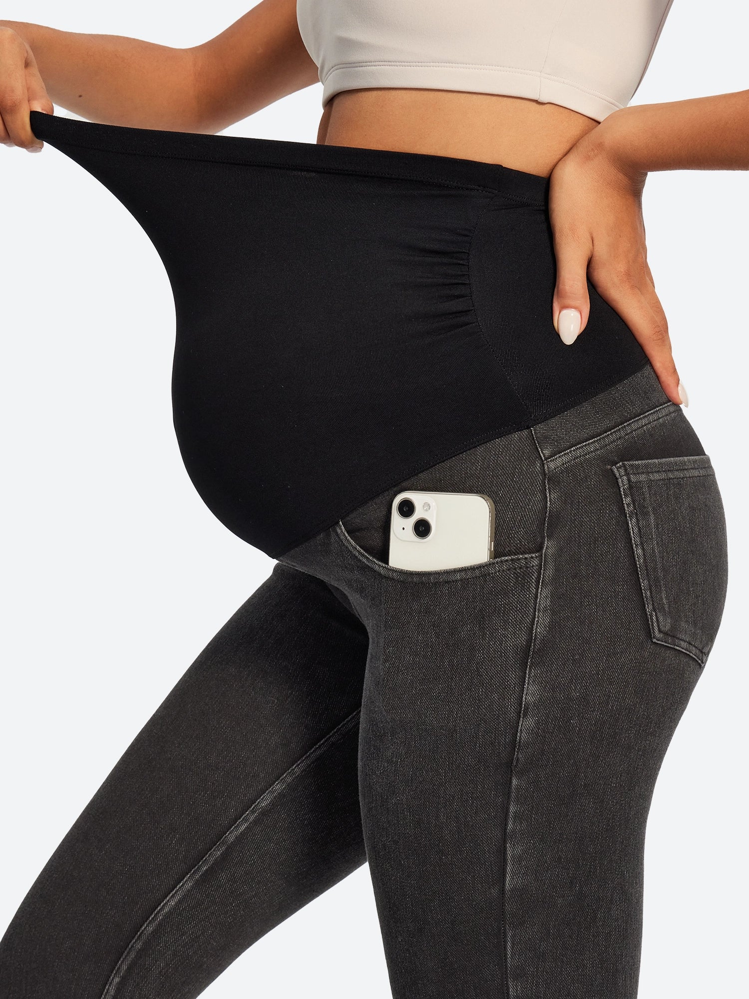IUGA Over Belly Comfy Stretch Maternity Jeans | Affordable Yoga Leggings & Activewear by IUGA