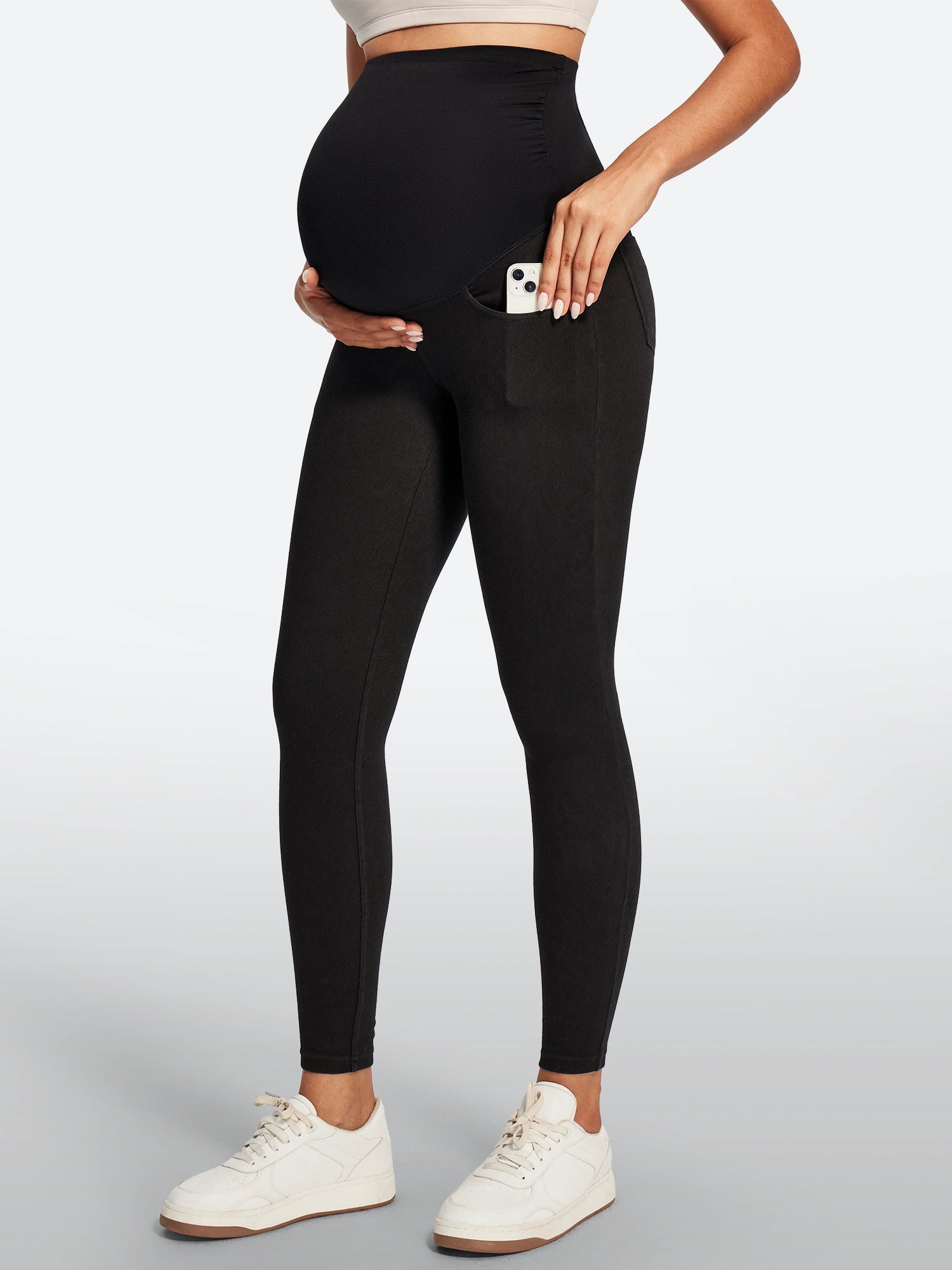 IUGA Over Belly Comfy Stretch Maternity Jeans | Affordable Yoga Leggings & Activewear by IUGA