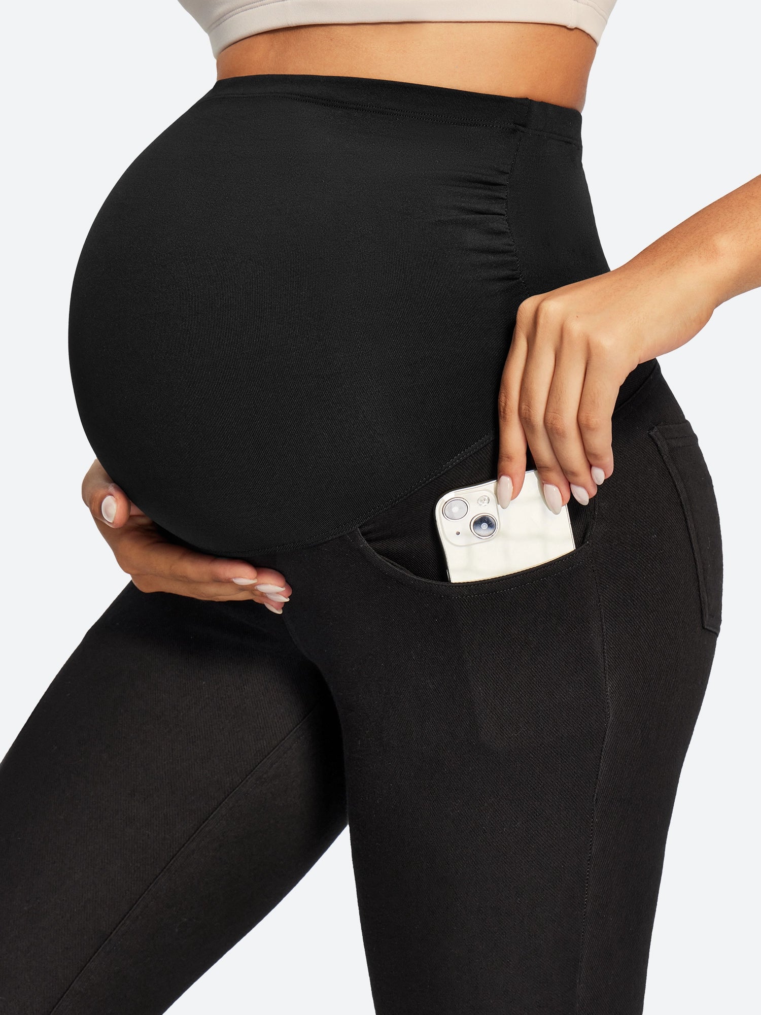 IUGA Over Belly Comfy Stretch Maternity Jeans | Affordable Yoga Leggings & Activewear by IUGA