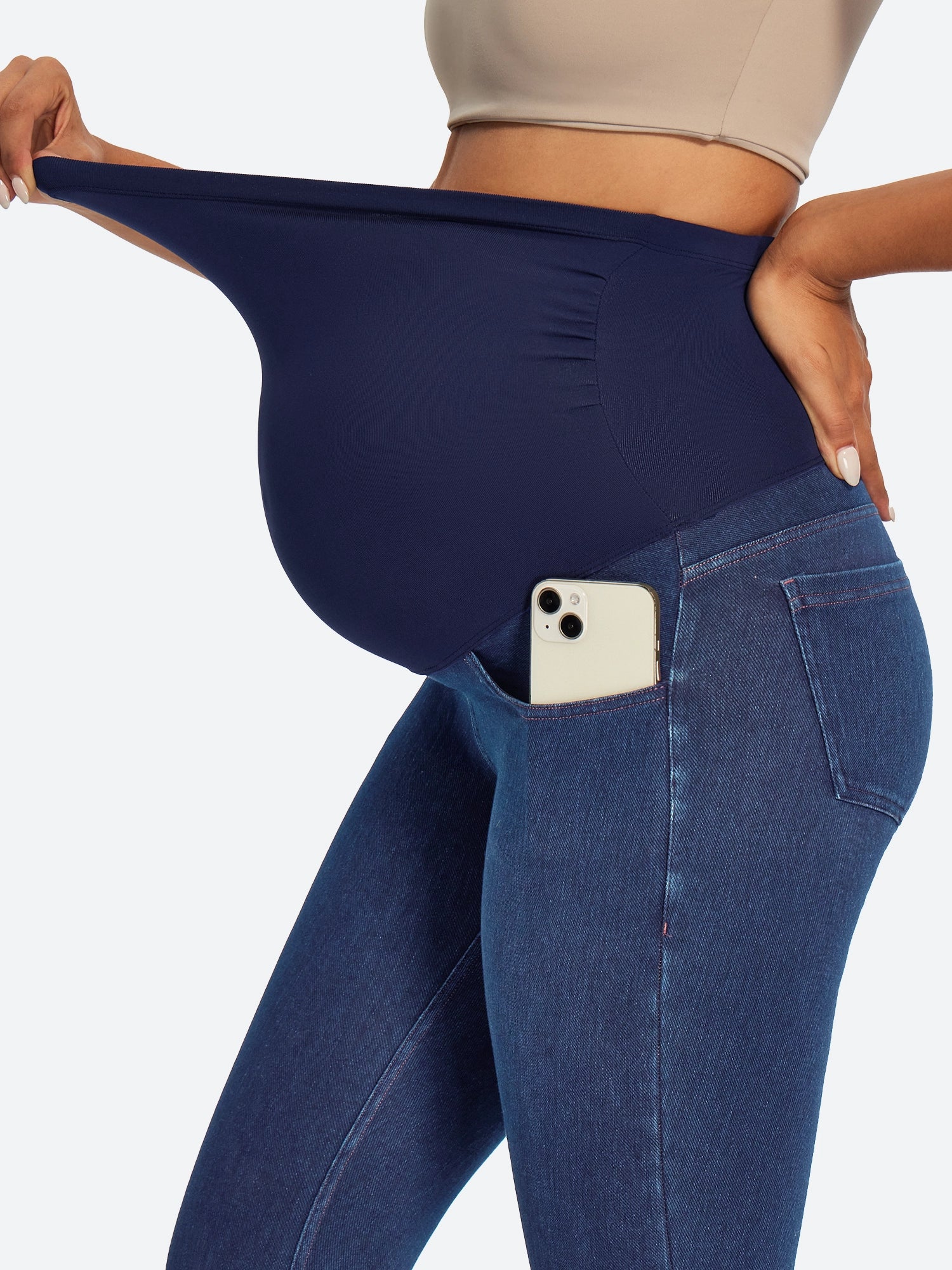 IUGA Over Belly Comfy Stretch Maternity Jeans | Affordable Yoga Leggings & Activewear by IUGA