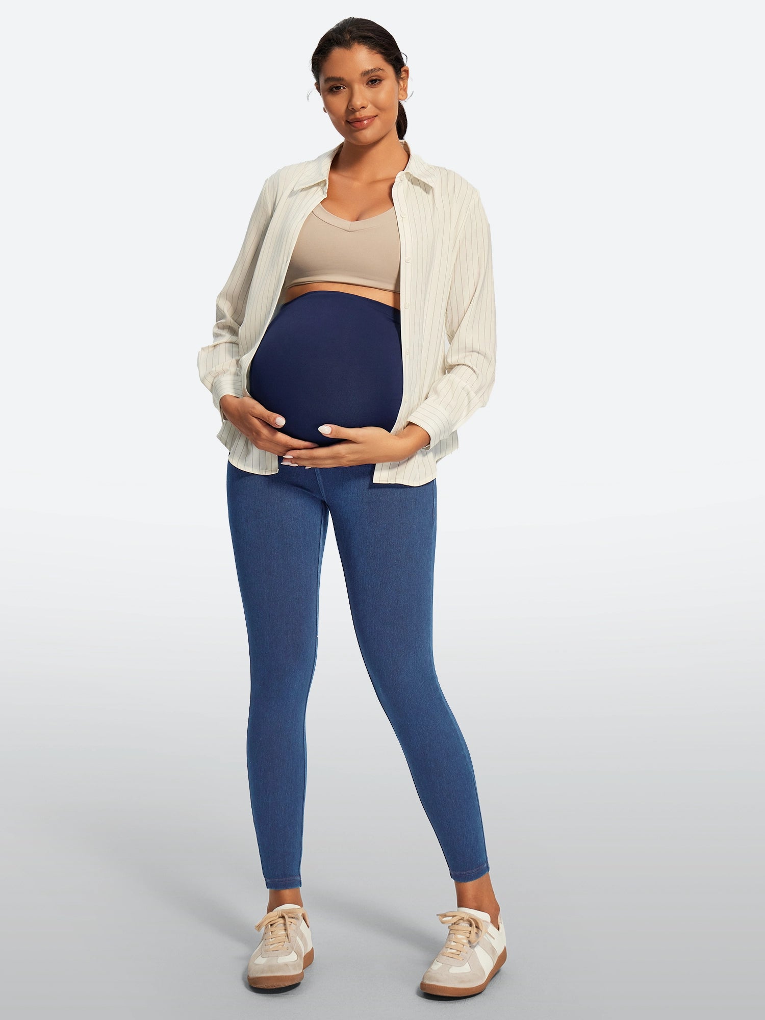 IUGA Over Belly Comfy Stretch Maternity Jeans | Affordable Yoga Leggings & Activewear by IUGA