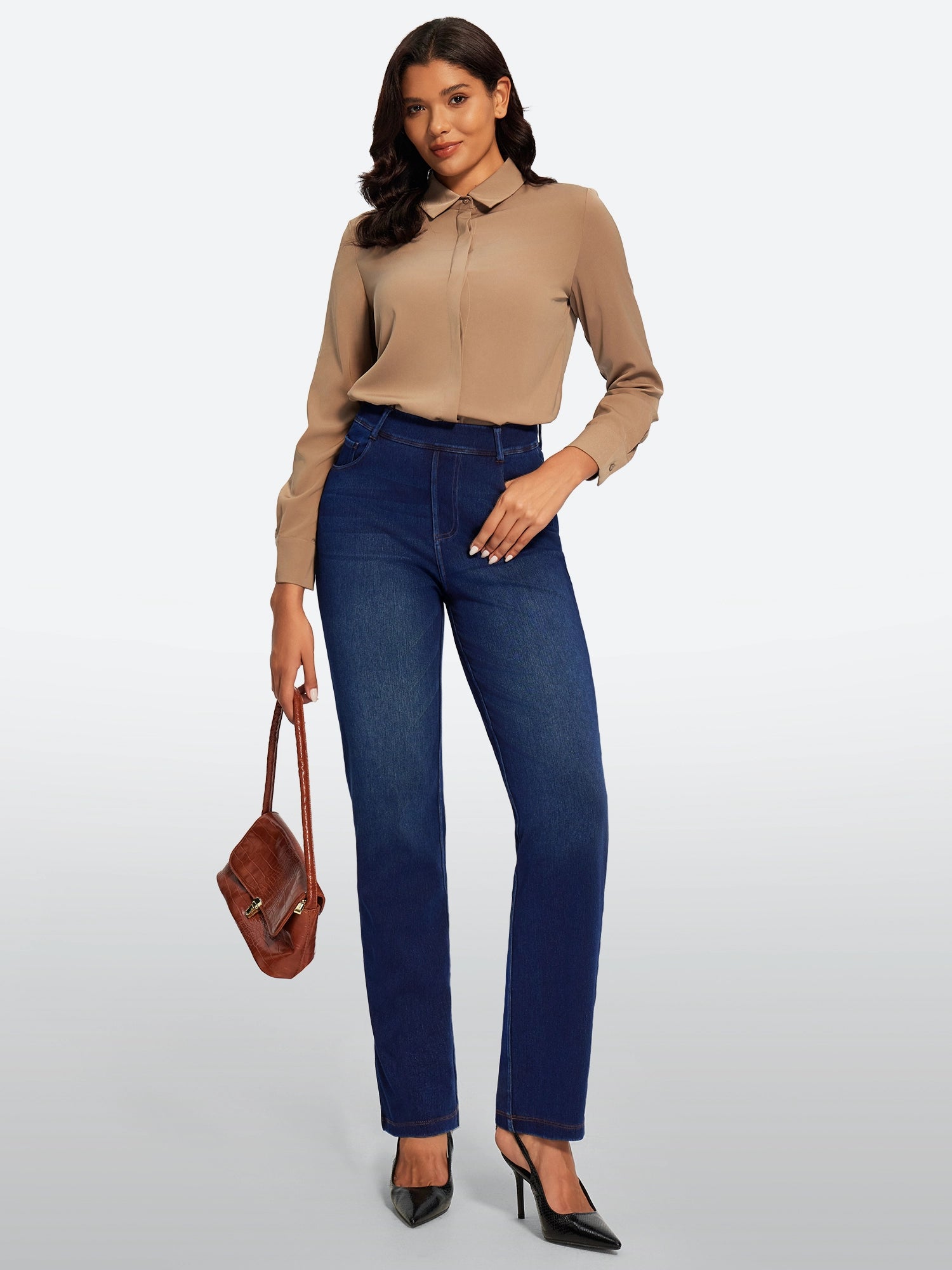 IUGA FlexDenim® High Waisted  Bootcut  Straight Leg Jeans | Affordable Yoga Leggings & Activewear by IUGA