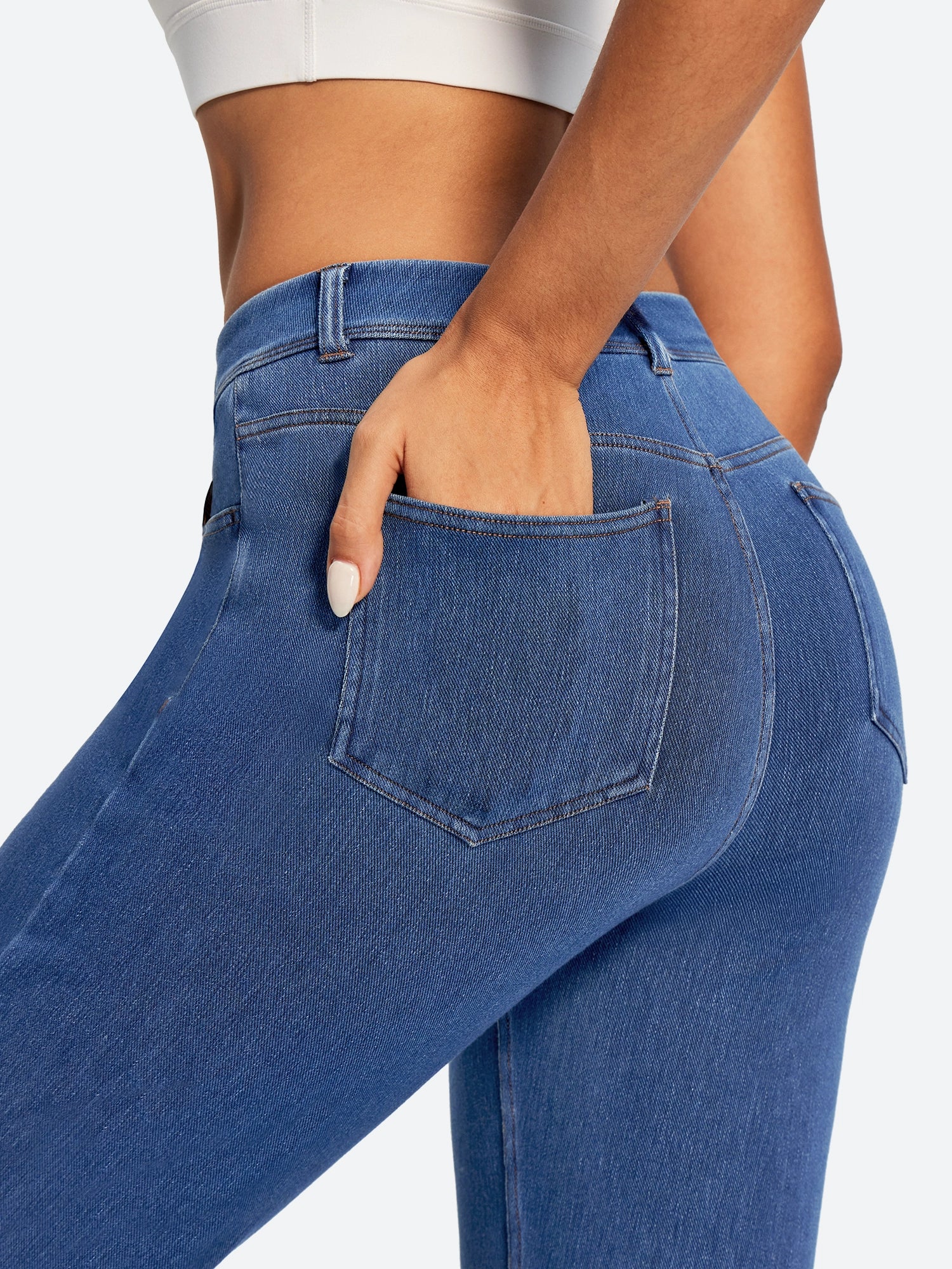 IUGA FlexDenim® High Waisted  Bootcut  Straight Leg Jeans | Affordable Yoga Leggings & Activewear by IUGA