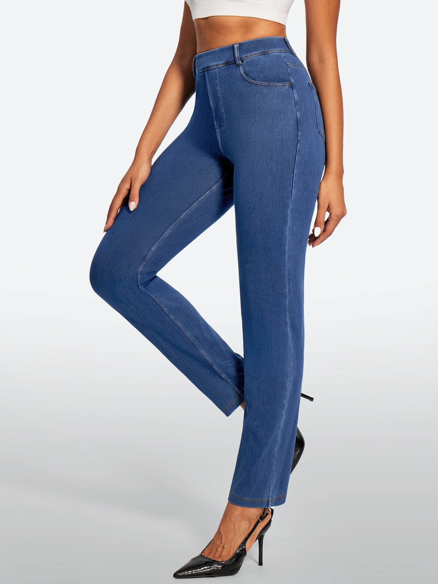 IUGA FlexDenim® High Waisted  Bootcut  Straight Leg Jeans | Affordable Yoga Leggings & Activewear by IUGA