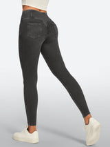 IUGA FlexDenim® High Waisted Stretchy Butt Lifting Jeggings With Pockets | Affordable Yoga Leggings & Activewear by IUGA