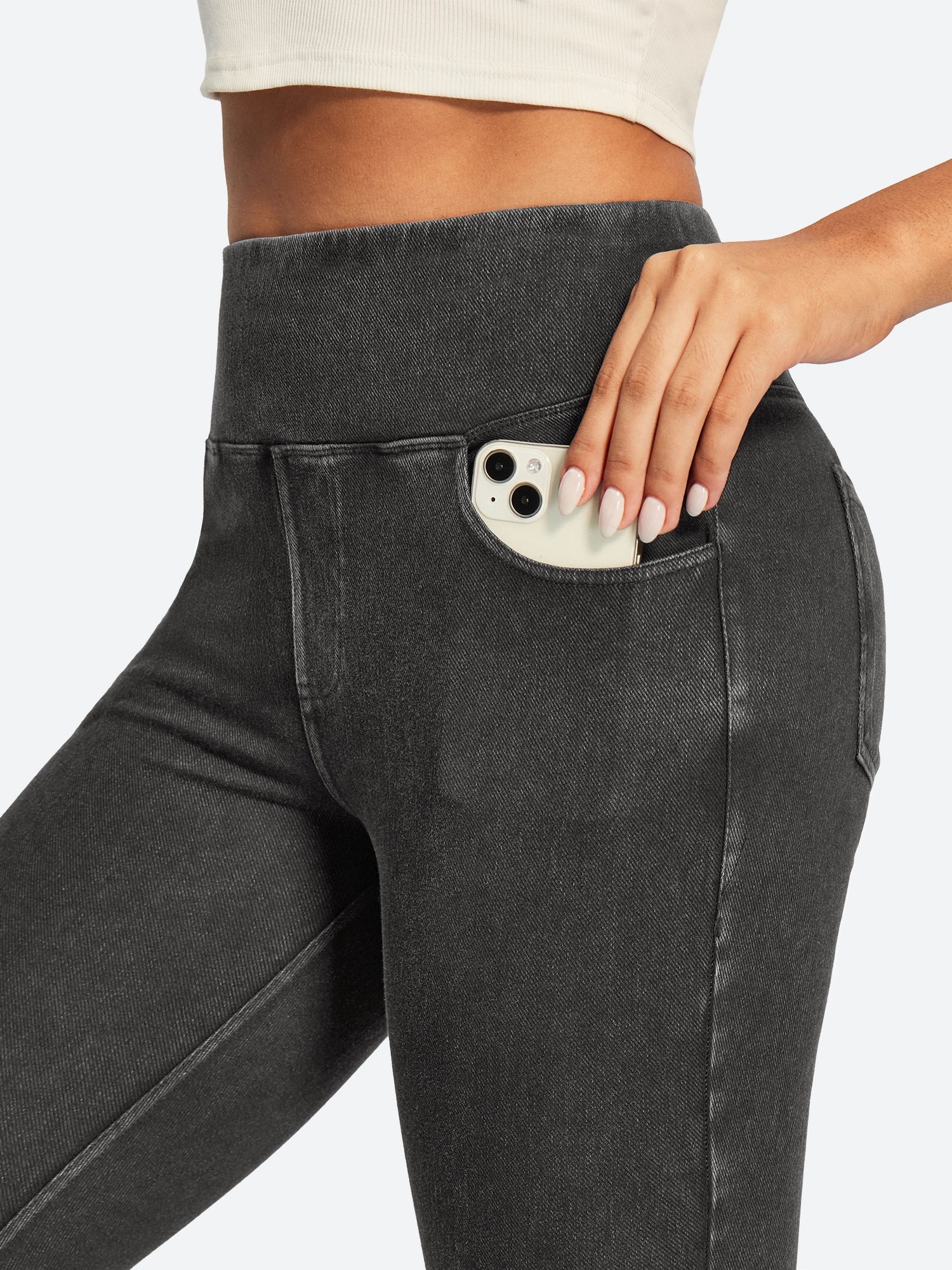 IUGA FlexDenim® High Waisted Stretchy Butt Lifting Jeggings With Pockets | Affordable Yoga Leggings & Activewear by IUGA