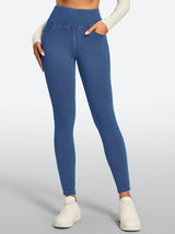 IUGA FlexDenim® High Waisted Stretchy Butt Lifting Jeggings With Pockets | Affordable Yoga Leggings & Activewear by IUGA