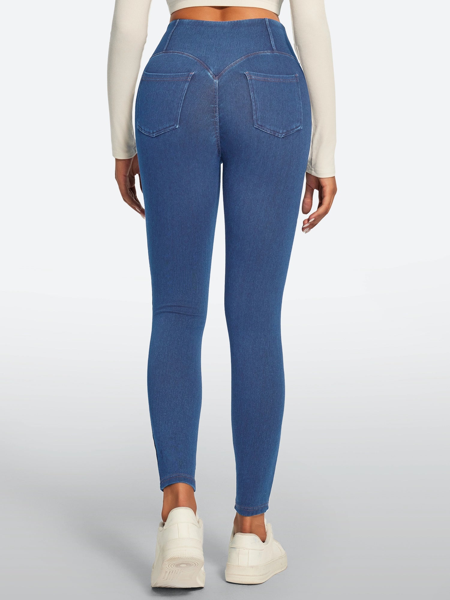 IUGA FlexDenim® High Waisted Stretchy Butt Lifting Jeggings With Pockets | Affordable Yoga Leggings & Activewear by IUGA