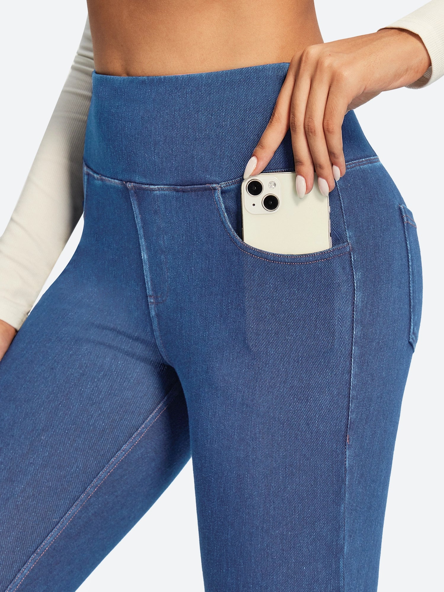 IUGA FlexDenim® High Waisted Stretchy Butt Lifting Jeggings With Pockets | Affordable Yoga Leggings & Activewear by IUGA