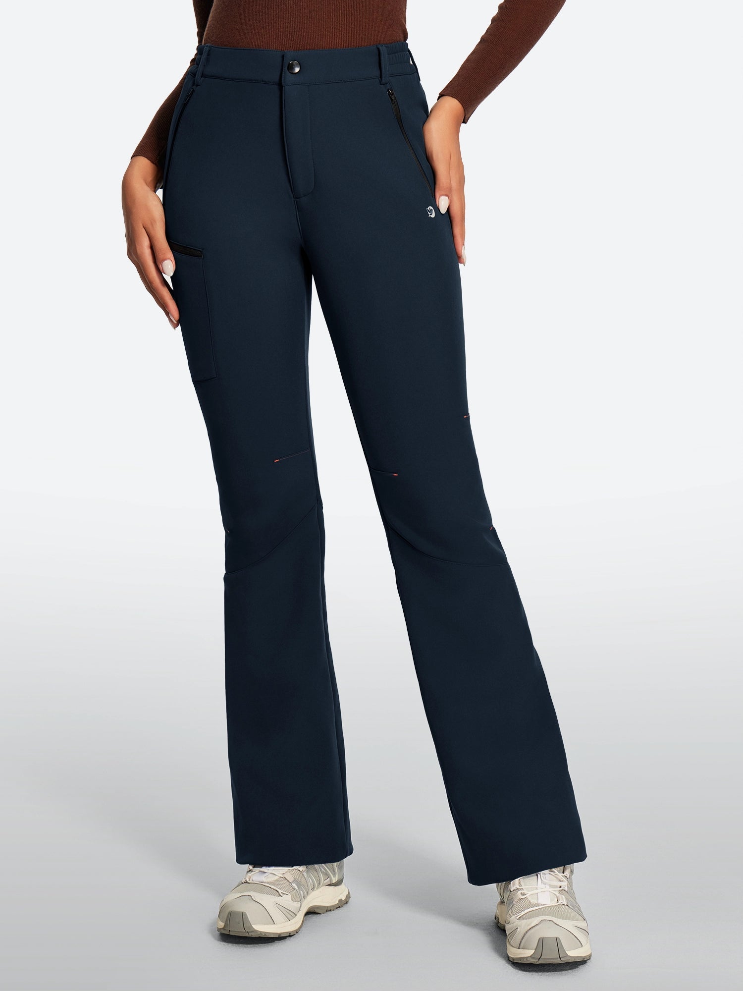 IUGA Women's Fleece Lined Waterproof Softshell Insulated Snow Ski Pants | Affordable Yoga Leggings & Activewear by IUGA