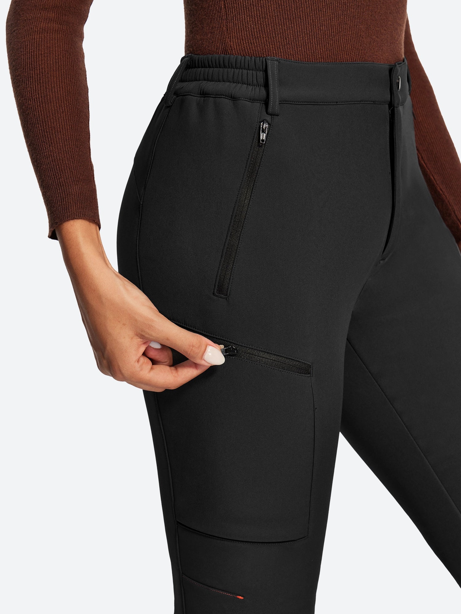 IUGA Women's Fleece Lined Waterproof Softshell Insulated Snow Ski Pants | Affordable Yoga Leggings & Activewear by IUGA