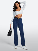 IUGA FlexDenim® High Waisted  Bootcut  Straight Leg Jeans | Affordable Yoga Leggings & Activewear by IUGA