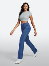 IUGA FlexDenim® High Waisted  Bootcut  Straight Leg Jeans | Affordable Yoga Leggings & Activewear by IUGA