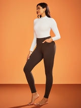 IUGA HeatLab® Fleece Lined Pull On High Waisted Dress Pants With Pockets | Affordable Yoga Leggings & Activewear by IUGA