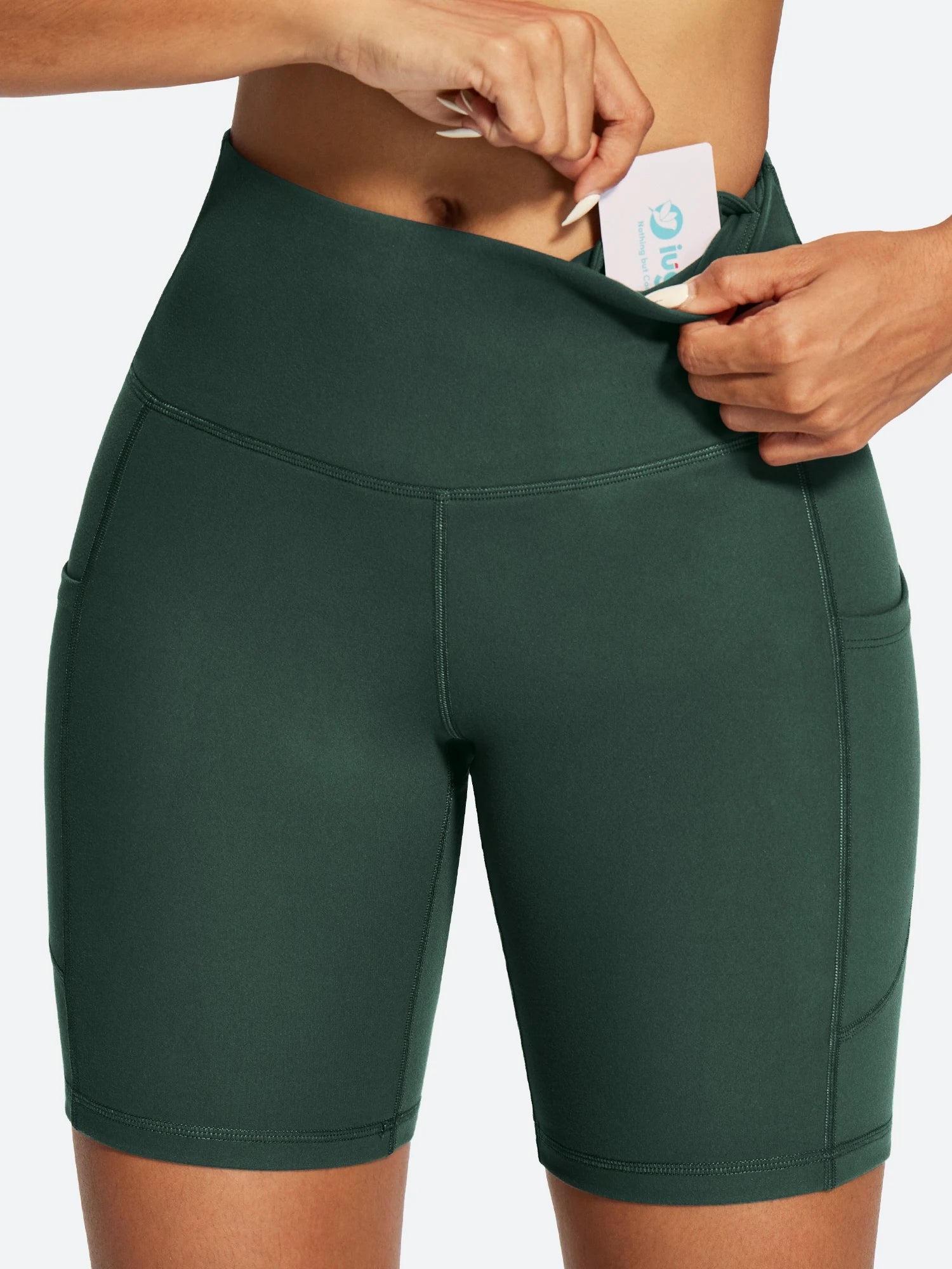 IUGA FlexTight Tummy Control Shorts With Pockets 6''