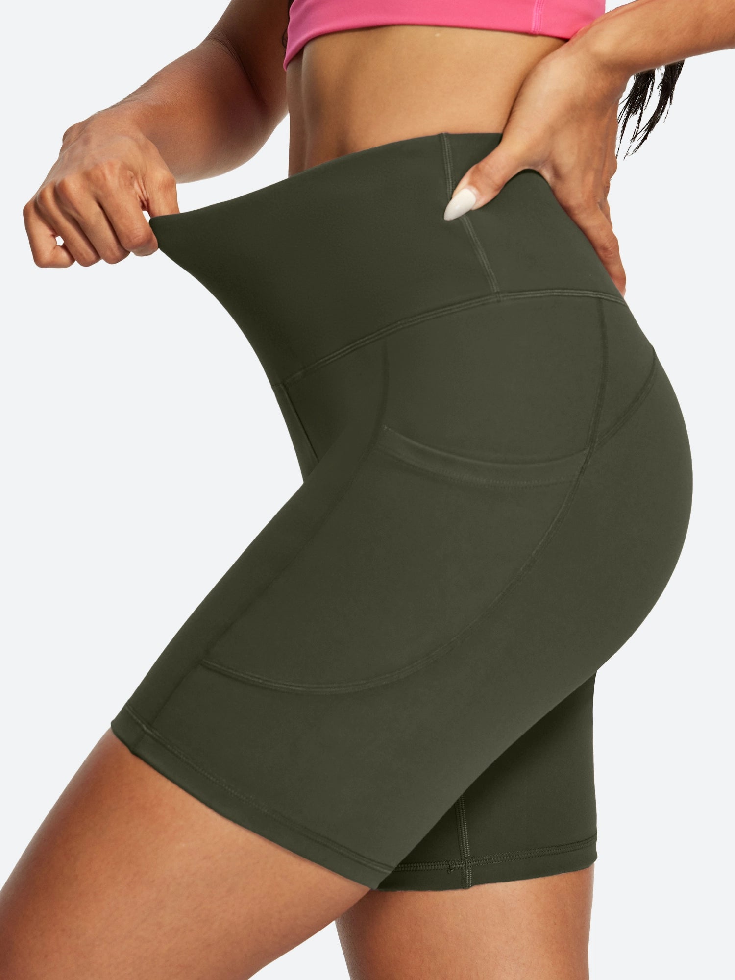 IUGA FlexTight Tummy Control Shorts With Pockets 6''