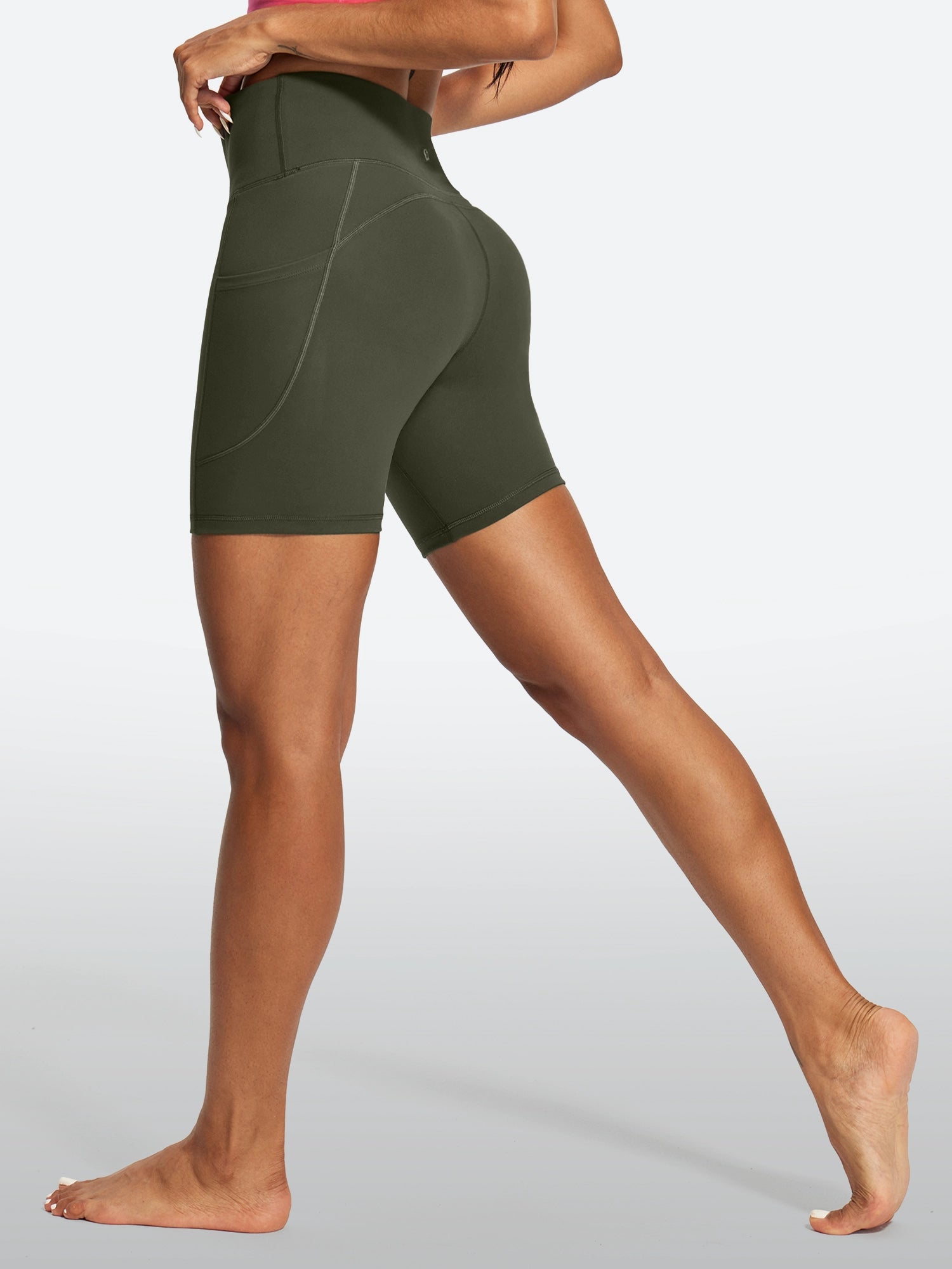 IUGA FlexTight Tummy Control Shorts With Pockets 6''