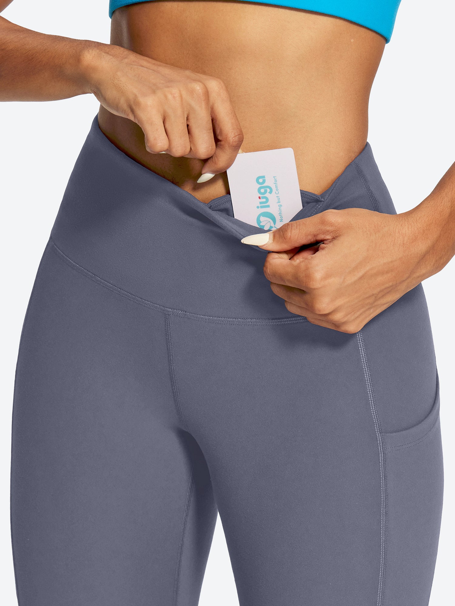 IUGA FlexTight Capris With Pockets Squat Proof