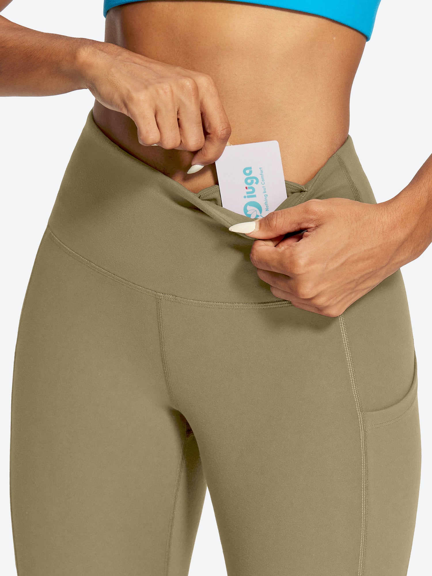 IUGA FlexTight Capris With Pockets Squat Proof