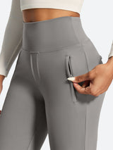 IUGA High Waist Pull On Stretchy Dress Pants With Zipper Pockets