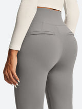 IUGA High Waist Pull On Stretchy Dress Pants With Zipper Pockets