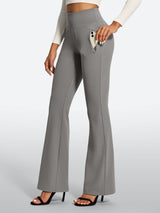 IUGA High Waist Pull On Stretchy Dress Pants With Zipper Pockets