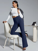 IUGA High Waist Pull On Stretchy Dress Pants With Zipper Pockets