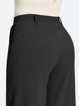 IUGA High Waisted Stretchy Wide Leg Pull On Work Pants With Pockets