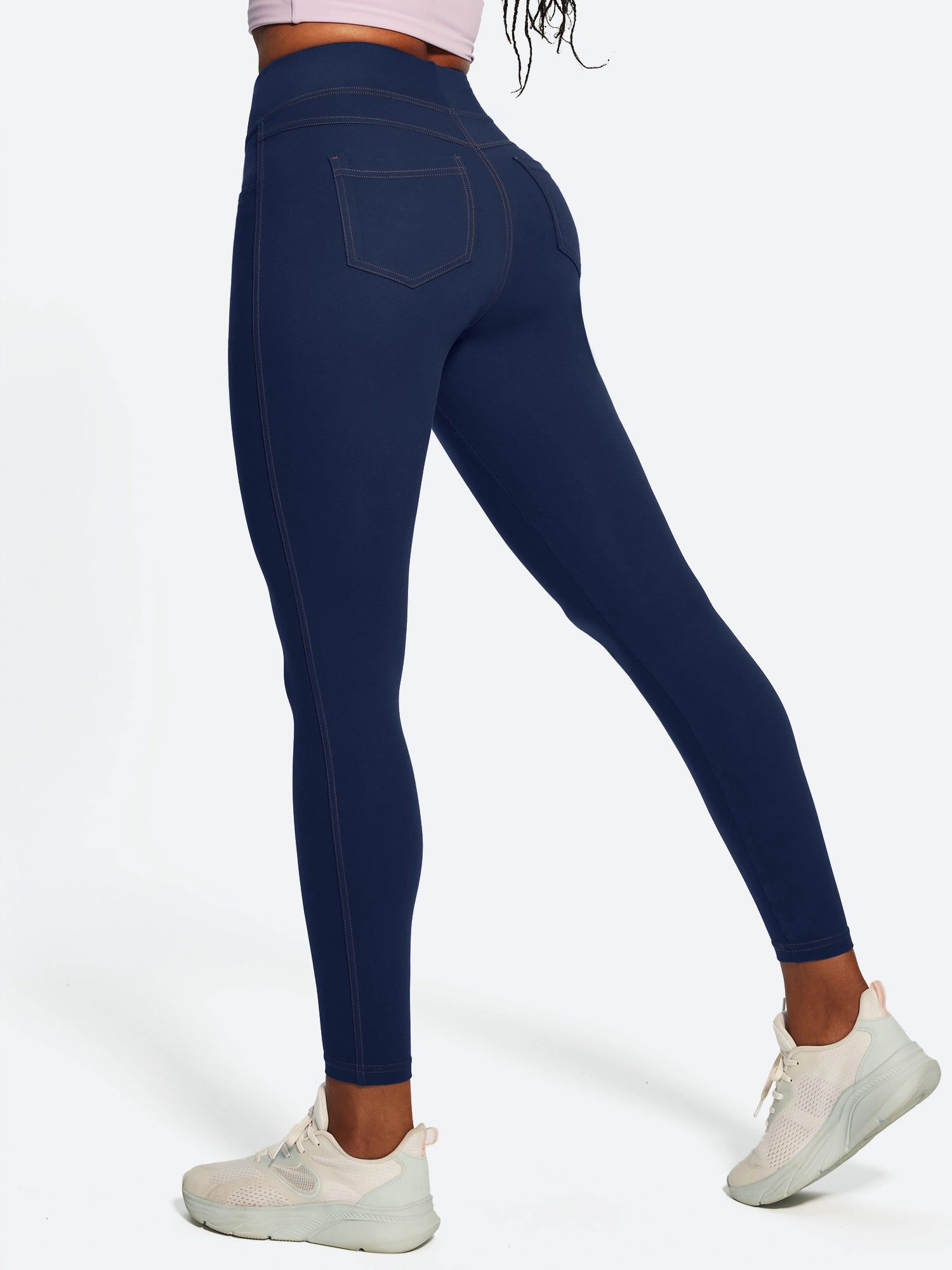 IUGA FlexTight High Waist Denim-Look Leggings With Pockets | Affordable Yoga Leggings & Activewear by IUGA