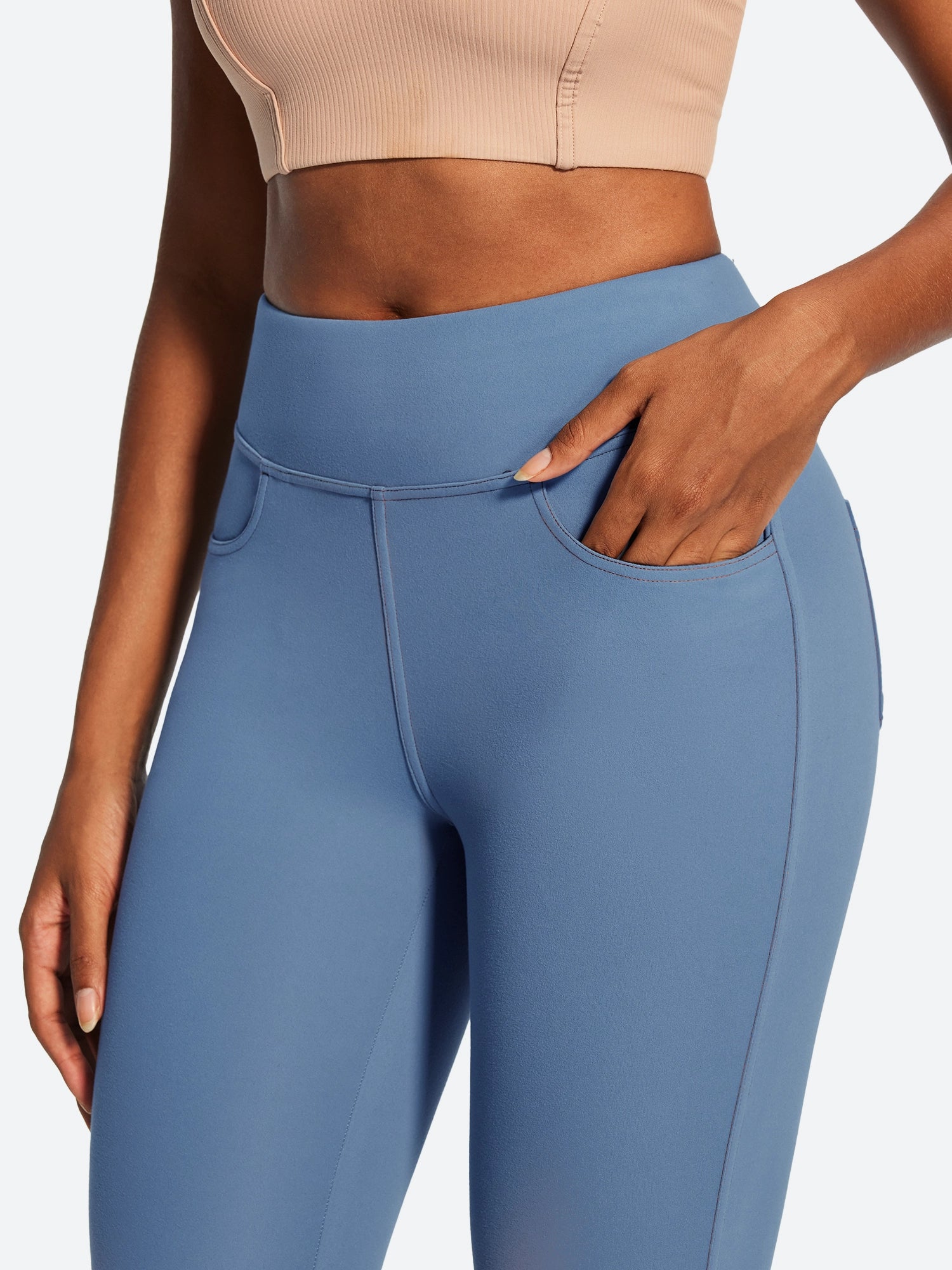 IUGA FlexTight High Waist Denim-Look Leggings With Pockets | Affordable Yoga Leggings & Activewear by IUGA