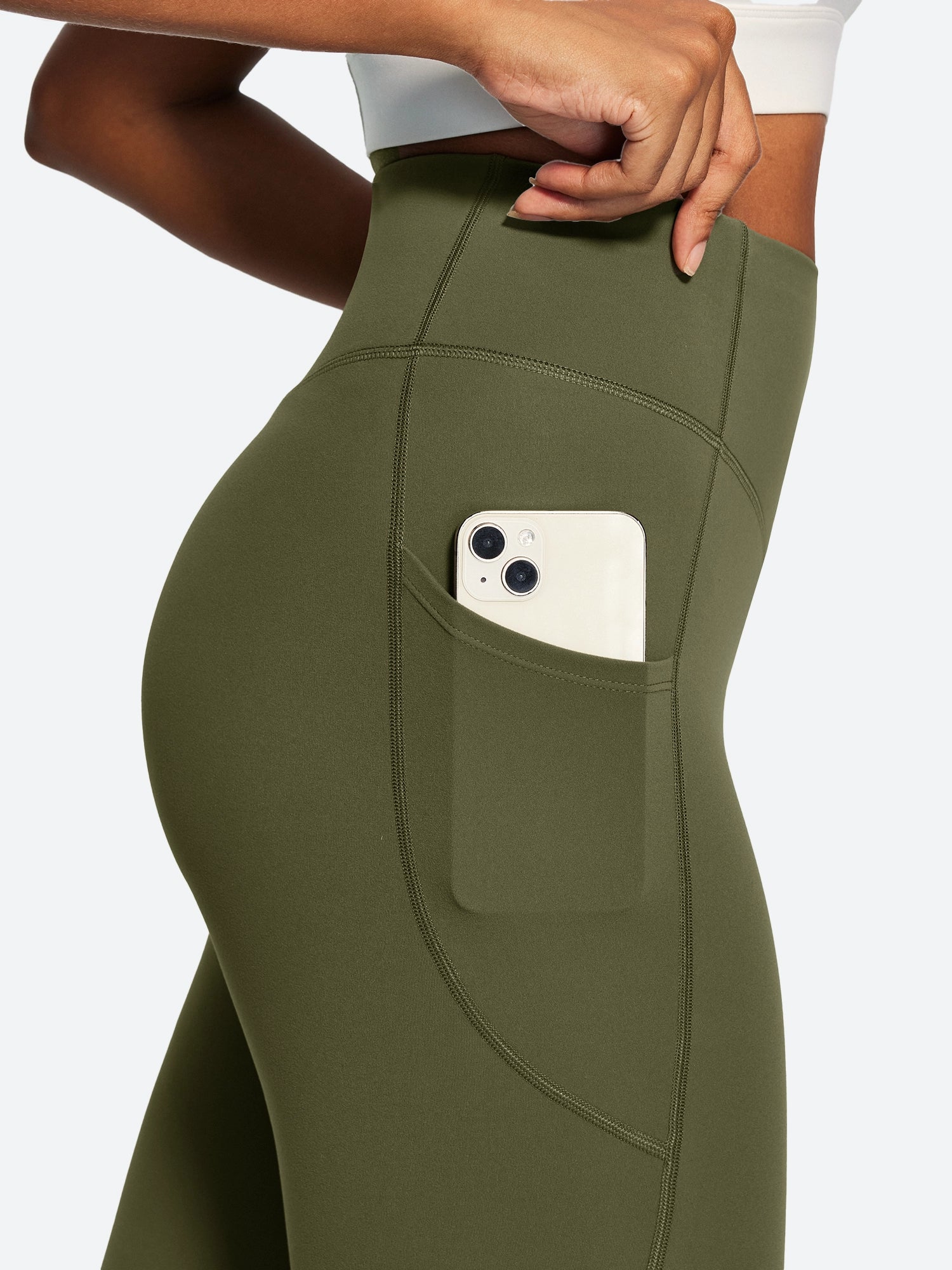 IUGA PowerTight Sandwich Scrunch Butt Lifting No Front Seam Compression Leggings With Pockets | Affordable Yoga Leggings & Activewear by IUGA