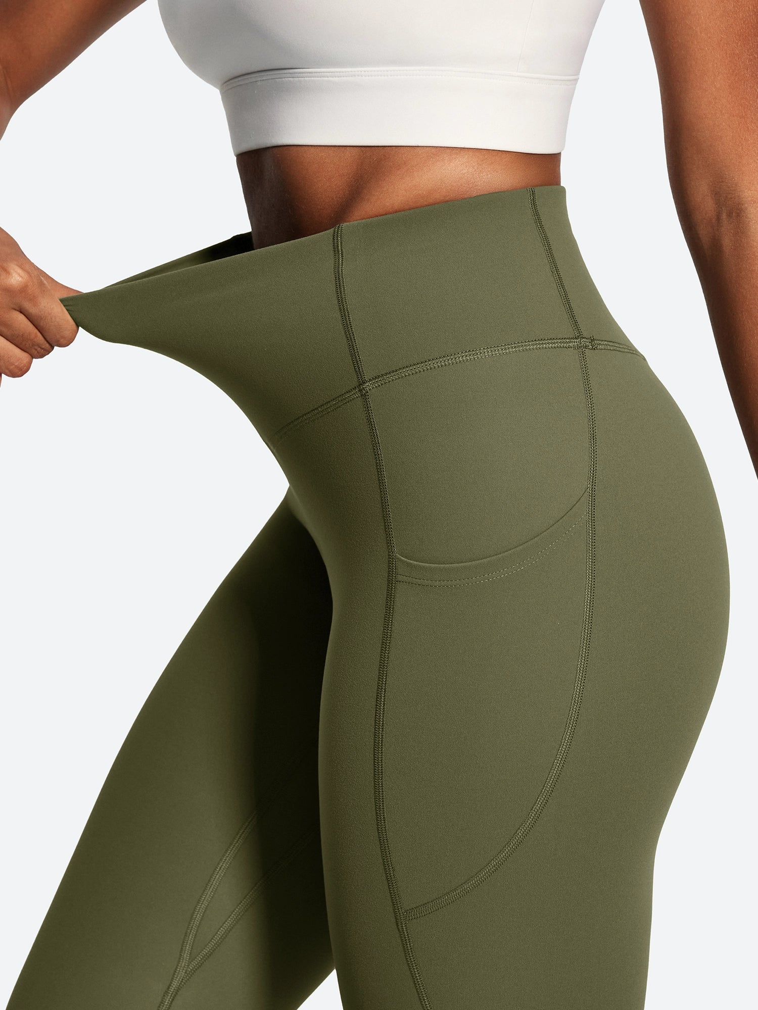 IUGA PowerTight Sandwich Scrunch Butt Lifting No Front Seam Compression Leggings With Pockets | Affordable Yoga Leggings & Activewear by IUGA