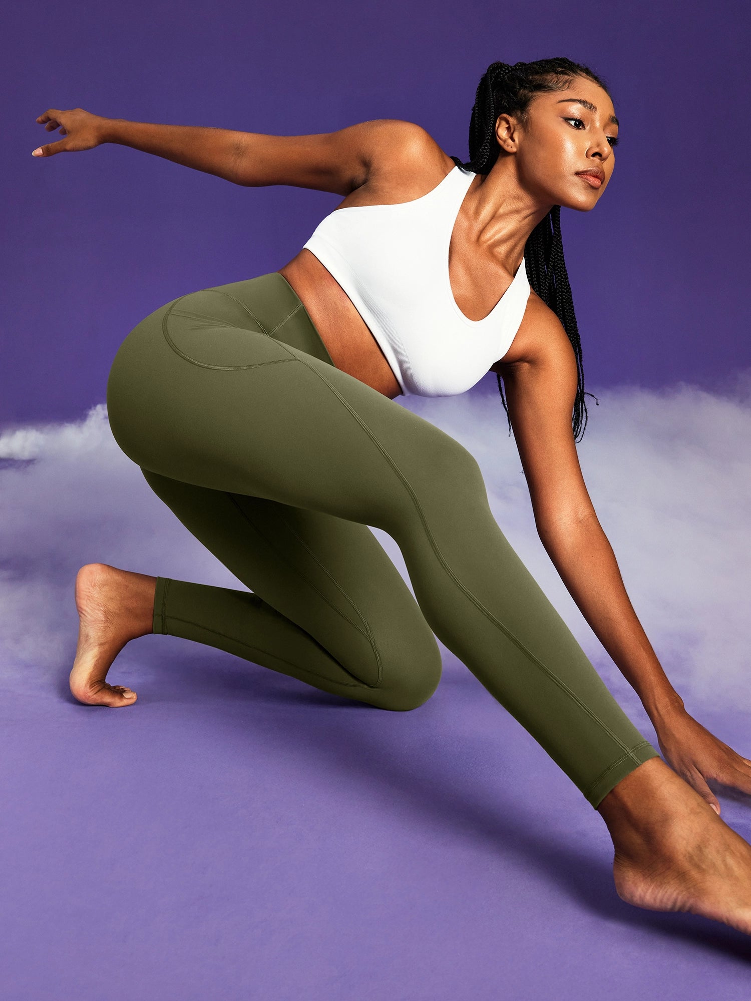 IUGA PowerTight Sandwich Scrunch Butt Lifting No Front Seam Compression Leggings With Pockets | Affordable Yoga Leggings & Activewear by IUGA