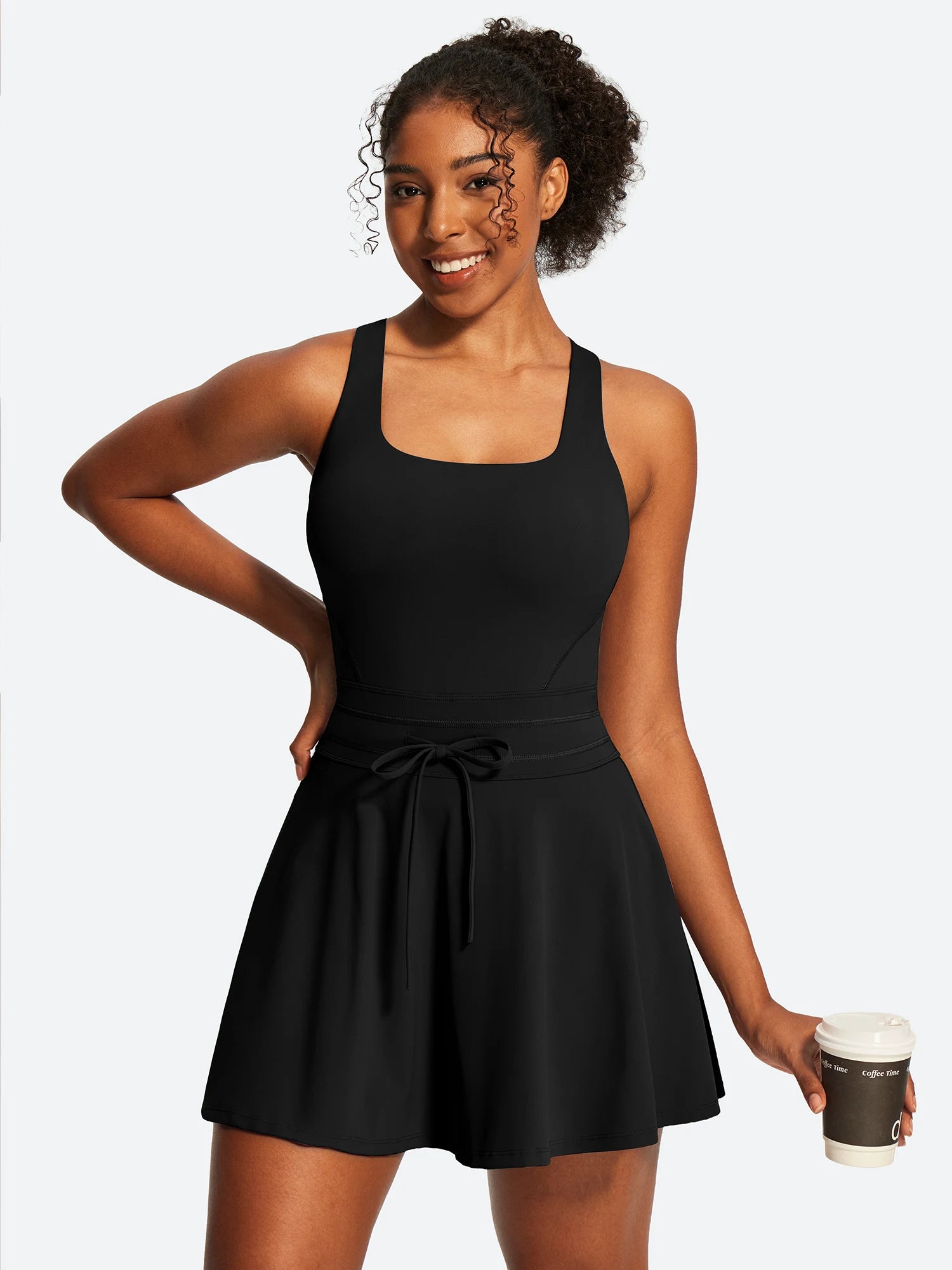 IUGA Tennis Mini Dresses With Built-in Shorts & Pockets | Affordable Yoga Leggings & Activewear by IUGA