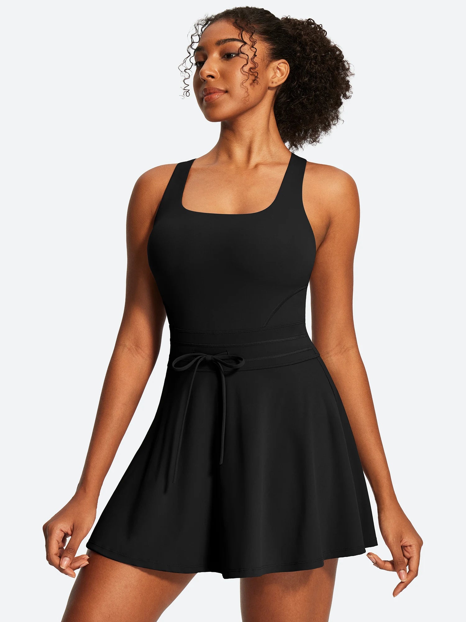 IUGA Tennis Mini Dresses With Built-in Shorts & Pockets | Affordable Yoga Leggings & Activewear by IUGA