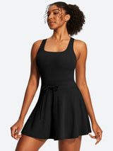 IUGA Tennis Mini Dresses With Built-in Shorts & Pockets | Affordable Yoga Leggings & Activewear by IUGA