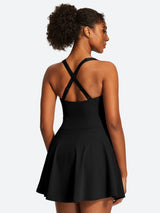 IUGA Tennis Mini Dresses With Built-in Shorts & Pockets | Affordable Yoga Leggings & Activewear by IUGA