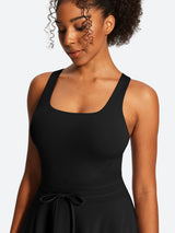 IUGA Tennis Mini Dresses With Built-in Shorts & Pockets | Affordable Yoga Leggings & Activewear by IUGA