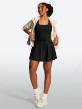 IUGA Tennis Mini Dresses With Built-in Shorts & Pockets | Affordable Yoga Leggings & Activewear by IUGA