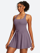 IUGA Tennis Mini Dresses With Built-in Shorts & Pockets | Affordable Yoga Leggings & Activewear by IUGA